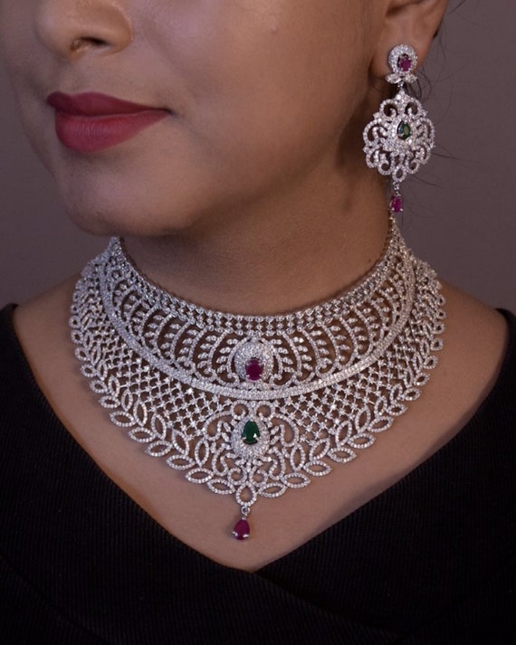 Latest diamond choker designs discount