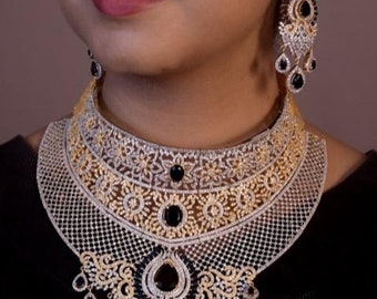 Ad choker necklace set online deals