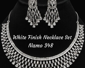 Beautiful American Diamond Necklace Set Bridal Necklace Set | Etsy