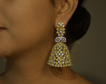 CZ Jhumka | Indian Jewelry | Pakistani Jewelry | Punjabi Jewelry Indian Earrings | Bollywood Jewelry