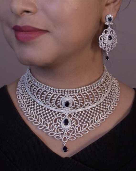 Silver colour choker best sale necklace