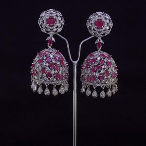 CZ Jhumka | Indiase sieraden | Pakistaanse sieraden | Punjabi sieraden Indiase oorbellen | Bollywood-sieraden