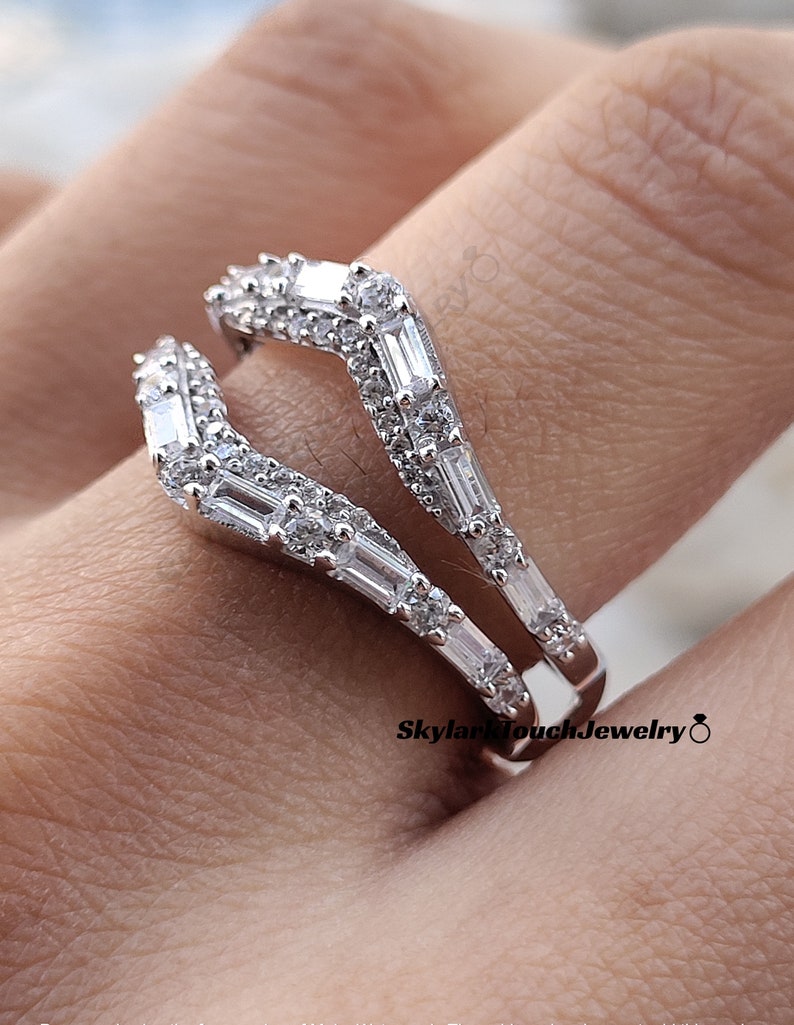 Curved Wedding Ring Enhancerguard Engagement Ringauthentic Etsy