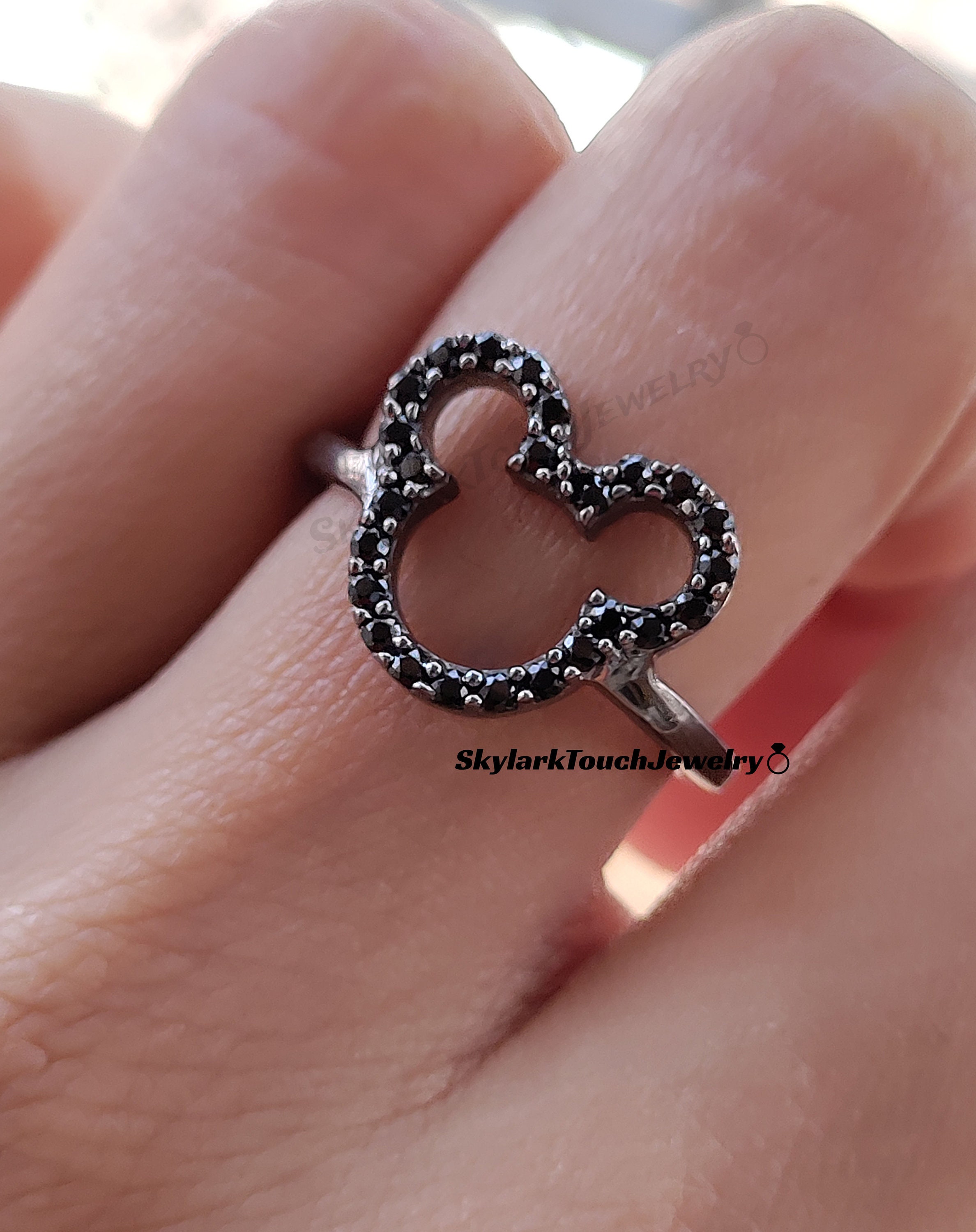Disney mickey hotsell silhouette ring