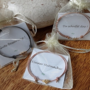 Filigree bracelet with heart / Good luck / Little encouragement / You can do it / Congratulations / Good luck / I'm sorry / Graduation