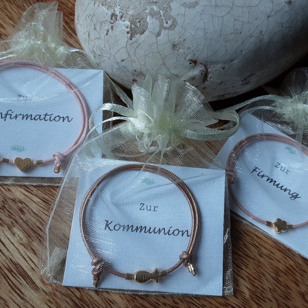 Children's bracelet fish / guardian angel / heart / flower / communion / confirmation / confirmation