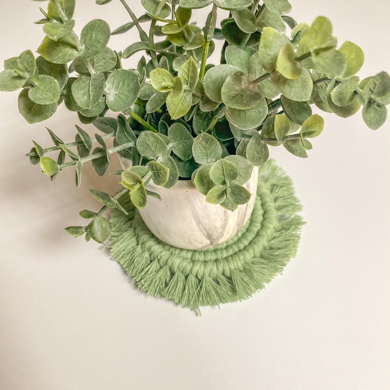 Coasters Gifts for Her Macrame Coasters Plant Coasters Drink Coasters