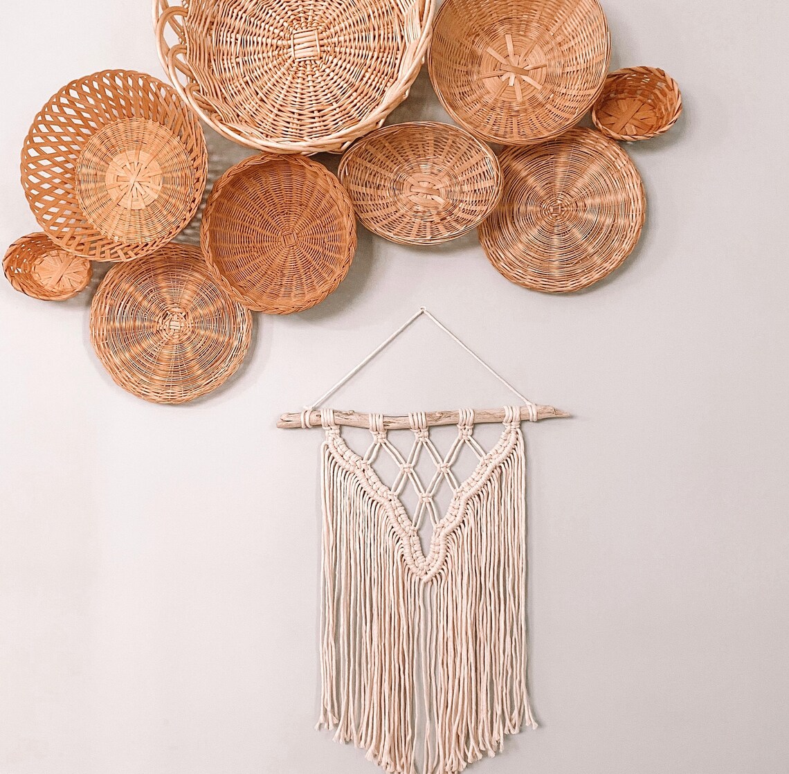 Macrame Pared Colgante / Boho Pared Colgando / Decoración del | Etsy