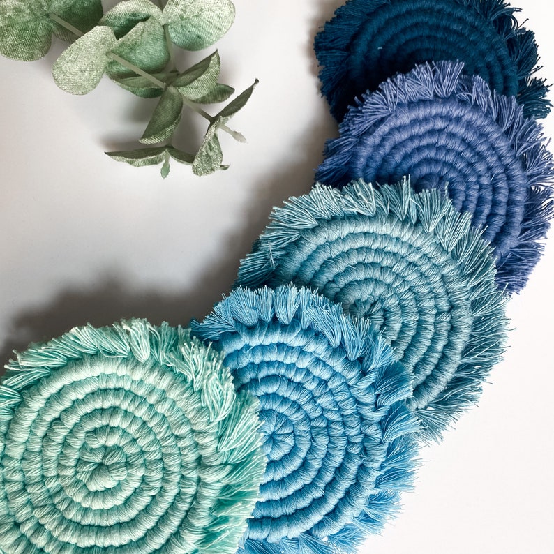 Coasters Gifts for Her Macrame Coasters Plant Coasters Drink Coasters