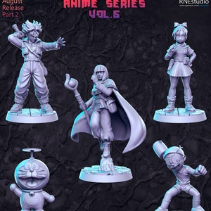 Anime Serie Vol 6 Komplettes Set DnD Miniatur, Tabletop RPG DnD Mini, D&D Figuren, Fantasy Gaming und Pathfinder, RN Estudio