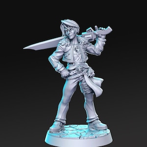 Modern Swordsman DnD Miniature | Tabletop RPG DnD Mini | D&D Figurines | Fantasy Gaming and Pathfinder | RN Estudio