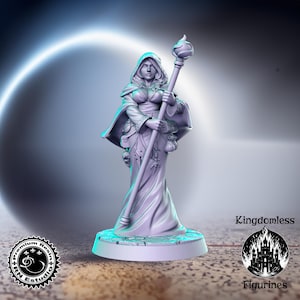 Dungeon Wizard Pinup DnD Miniature, Tabletop RPG DnD Mini, D&D Figurines, Fantasy Gaming and Pathfinder, RN Estudio