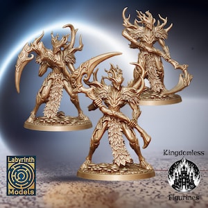 Forest Sentinels DnD Miniature: Gray Resin Tabletop RPG Mini, Labyrinth Models