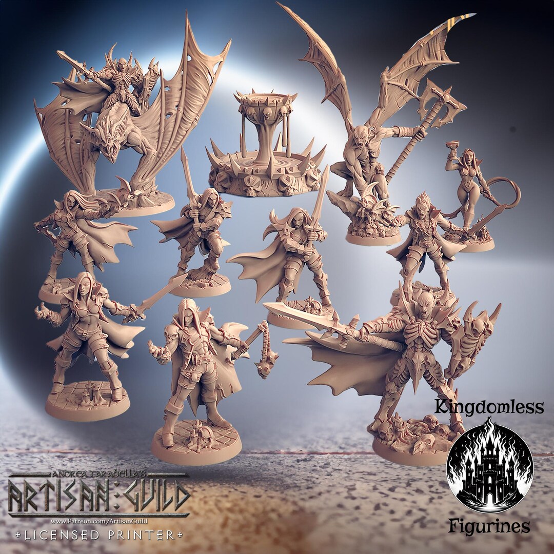Soulless Vampire Miniatures Full Set | Artisan Guild RPG Dnd Figures ...