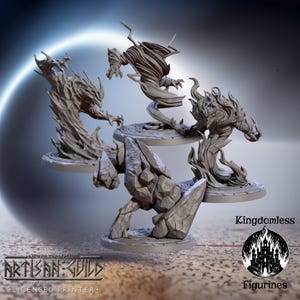 Summoned Elementals DnD Miniature | Tabletop RPG DnD Mini | D&D Figurines for Pathfinder Fantasy Gaming | Artisan Guild Modular