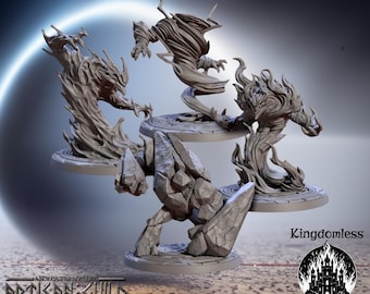 Summoned Elementals DnD Miniature | Tabletop RPG DnD Mini | D&D Figurines for Pathfinder Fantasy Gaming | Artisan Guild Modular