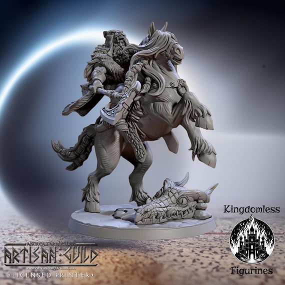 Viking Champion on Warhorse Miniature | Artisan Guild Dnd