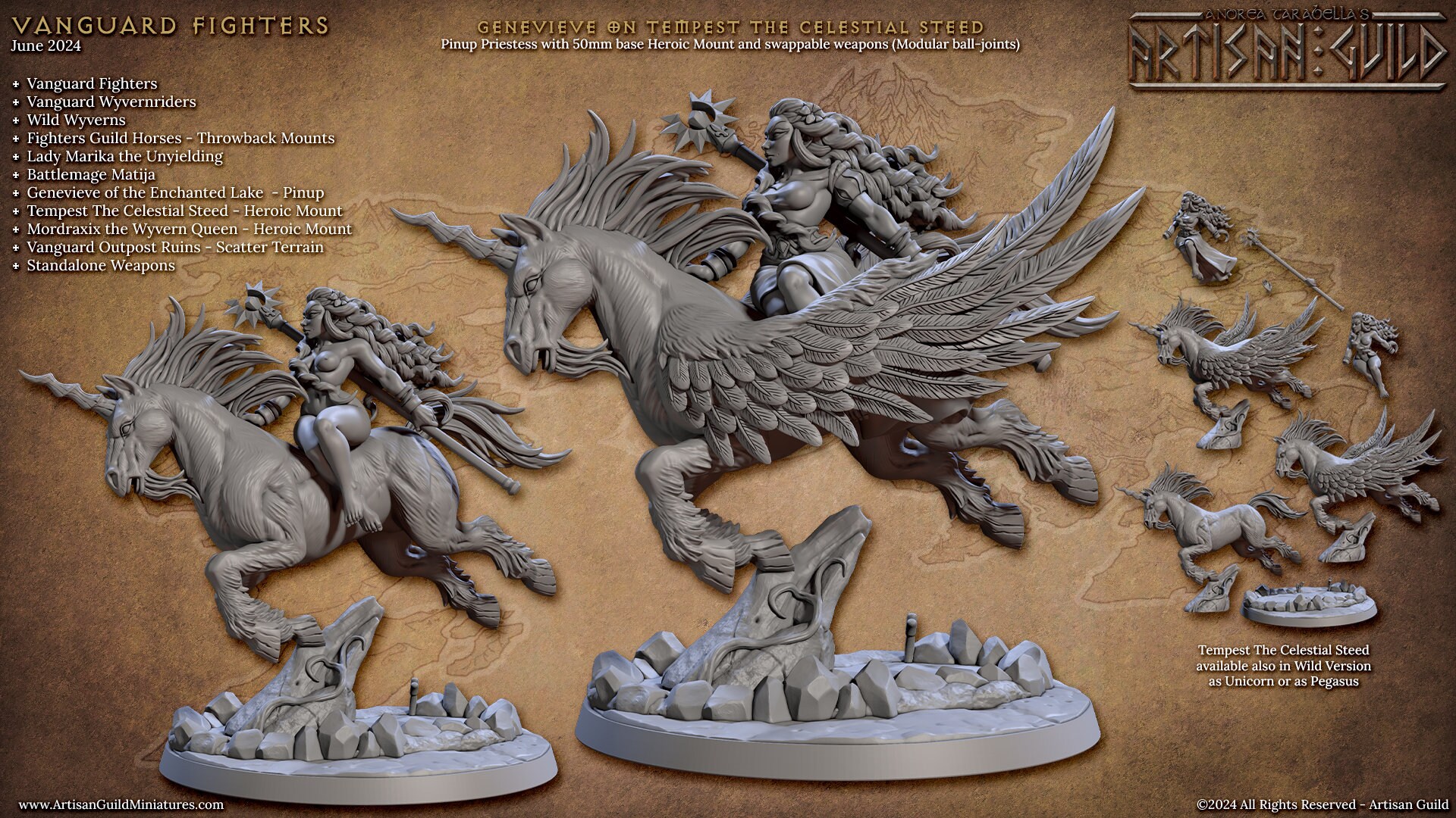 Pegasus Rider Dnd Miniature, Artisan Guild, Tabletop RPG Figurine - Etsy