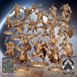 Gladiators Vol 2 Resin Miniature Set, D&D Tabletop RPG, Labyrinth Models