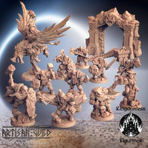 Dwarven Defenders Full Set DnD Miniature | Tabletop RPG DnD Mini | D&D Figurines for Pathfinder Fantasy Gaming | Artisan Guild Modular