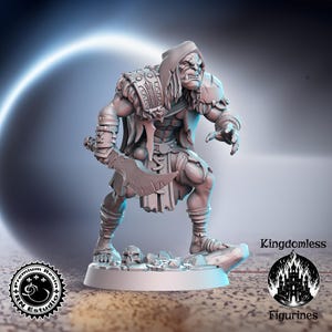 Orc Rogue Mini | DnD Tabletop RPG Miniature | D&D Figurines | Pathfinder Fantasy Gaming | RN Estudio | Male Assassin