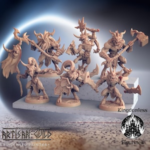 Demon Warriors DnD Miniature | Tabletop RPG DnD Mini | D&D Figurines for Pathfinder Fantasy Gaming | Artisan Guild Modular