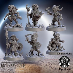 Miniatura de Guerreros Gnomos DnD: Miniaturas de rol del Gremio de Artesanos