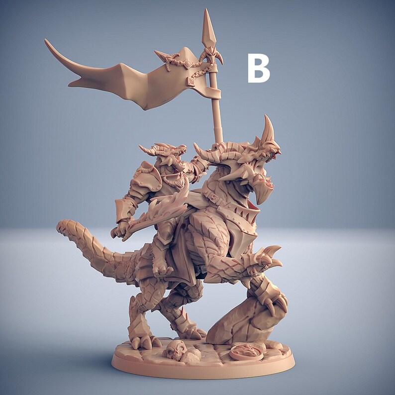 Dnd Dragonkin Rider Mini Tabletop RPG Miniature D&D - Etsy