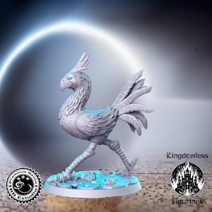 Chocobo DnD Miniature | Tabletop RPG DnD Mini | D&D Figurines | Fantasy Gaming and Pathfinder | RN Estudio