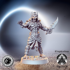 Egyptian Anubis Warrior DnD Miniature | Tabletop RPG DnD Mini | D&D Figurines | Fantasy Gaming and Pathfinder | RN Estudio