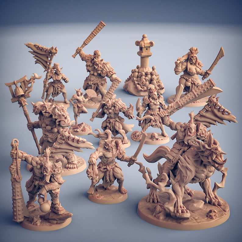 Oni Mage DnD Miniature Tabletop RPG DnD Mini D&D Figurines | Etsy