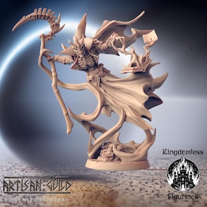 Undead Lich DnD Miniature | Tabletop RPG Mini | D&D Figurines | Pathfinder Fantasy Gaming | Artisan Guild Modular | Mage