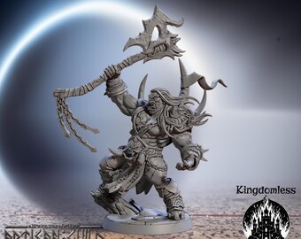 Orc King Miniature, Artisan Guild RPG Figurine, Modular DnD Mini