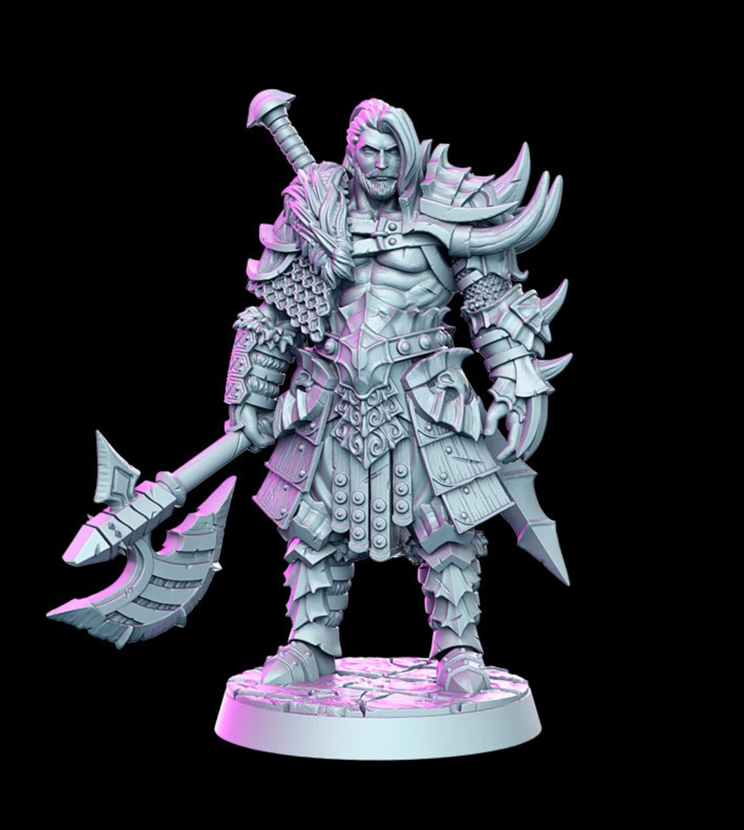 Human Male Axe Wielder Dnd Miniature Tabletop RPG Dnd Mini D&D