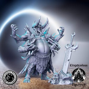 Kuj-La Warchief Miniature, Resin RPG Mini, RN Estudio