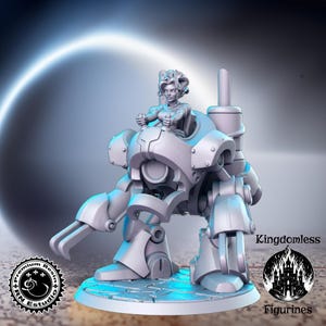 SciFi Mech Vehicle DnD Miniature | Tabletop RPG DnD Mini | D&D Figurines | Fantasy Gaming and Pathfinder | RN Estudio