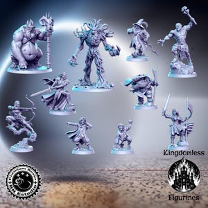 Against the Shadows Vol 2 Set DnD Miniature, Tabletop RPG DnD Mini, D&D Figurines, Pathfinder and Fantasy Gaming, RN Estudio
