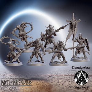 Tielfling Warriors DnD Miniature | Tabletop RPG DnD Mini | D&D Figurines for Pathfinder Fantasy Gaming | Artisan Guild Modular