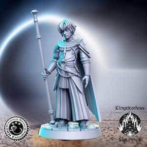 Human Monk DnD Miniature, Tabletop RPG DnD Mini, D&D Figurines, Fantasy Gaming and Pathfinder, RN Estudio
