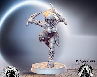 Female Rogue Miniature | RN Estudio, D&D, Pathfinder