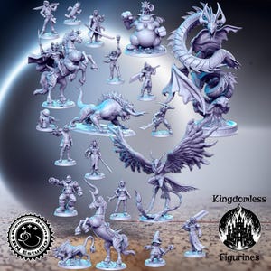 Classic JRPG Vol 2 Set DnD Miniature, Tabletop RPG DnD Minim, D&D Figurines, Fantasy Gaming and Pathfinder, RN Estudio