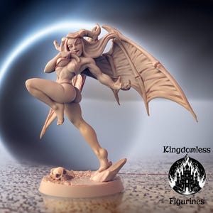Female Demon Pinup DnD Miniature | Tabletop RPG Mini | D&D Figurines | Pathfinder Fantasy Gaming | Artisan Guild Modular