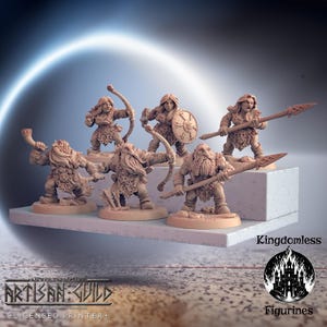 Dwarven Mountaineers DnD Miniature | Tabletop RPG DnD Mini | D&D Figurines for Pathfinder Fantasy Gaming | Artisan Guild Modular