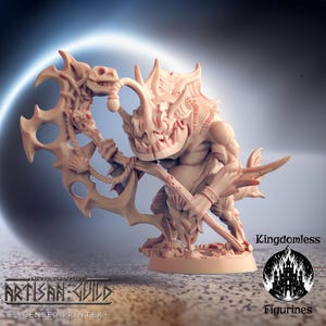 DnD Fischvolk Kleriker Mini | Tabletop-Rollenspiel-Miniatur | D&D Figuren | Pathfinder Fantasy Zocken | Handwerker Gilde Modular | Jurakin Krieger