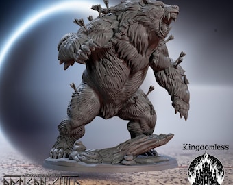 Miniatura de Oso Gigante / Jefe Épico, D&D, Pathfinder / Gremio de Artesanos Modular
