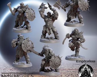 Blackcrag Mountain Orcs Miniature, Artisan Guild Modular DnD Mini