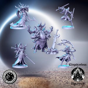 Lost Oni Warriors Vol 1 Full Set DnD Miniature, Tabletop RPG DnD Mini, D&D Figurines, Fantasy Gaming and Pathfinder, RN Estudio, RNEstudio