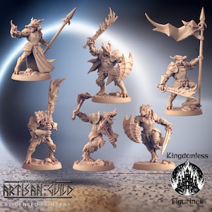 DnD Dragonkin Warrior Mini | Tabletop RPG Miniature | D&D Figurines | Fantasy Gaming | Artisan Guild | Modular | Male Female Dragonfolk