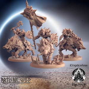 Goblin Boar Rider DnD Miniature | Tabletop RPG DnD Mini | D&D Figurines for Fantasy Gaming and Pathfinder | Artisan Guild Modular