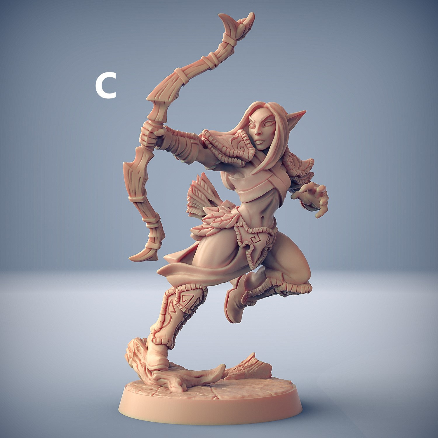 Wood Elf Warrior DnD Miniature Tabletop RPG Mini D&D Etsy